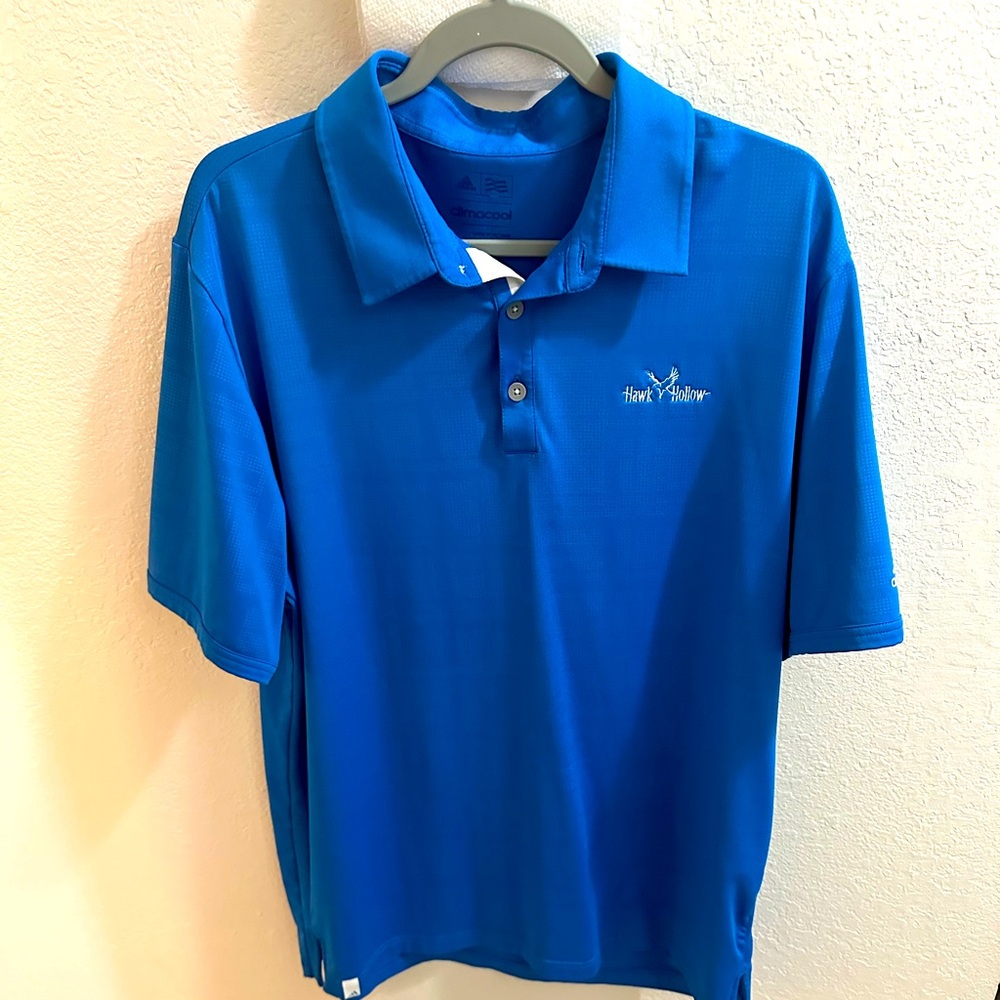 Adidas men’s golf shirt. Size L in men’s. Climate control breathable material.